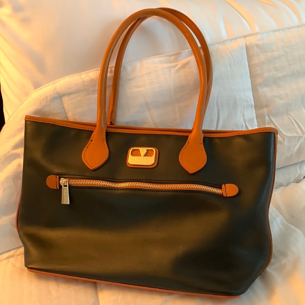 Valentina bag black and camel
